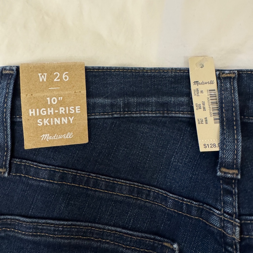 Madewell Dark Blue High-Rise Skinny Jeans